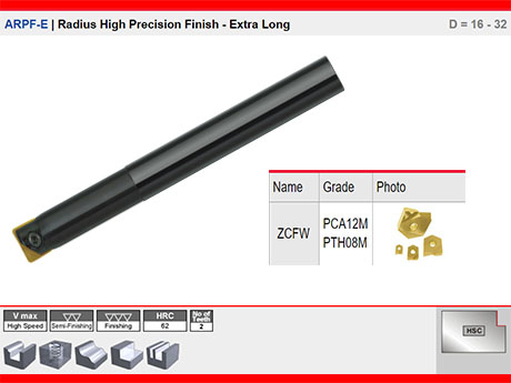 ARPF-E | Radius High Precision Finish - Extra Long D = 16 - 32