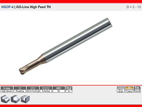 HGOF-4 |GO-Line Yksek lerleme Karbr Freze D = 2 - 12